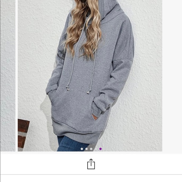 Woman’s size large brand new long grey hoodie - Picture 5 of 5